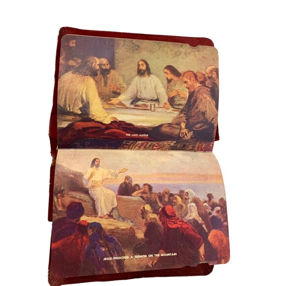 Vntg 1946 Holy Bible 500th Anniversary The Good Shepherd Edition Red Leinweber - Picture 12 of 16